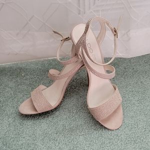 Aldo strappy nude pumps